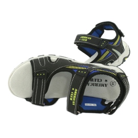 American Club Jungen Sportsandalen Leder Einsatz RL30/20 Schwarz 4