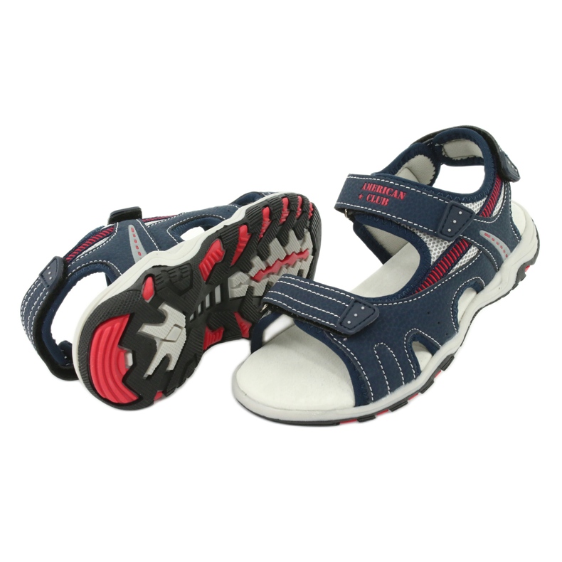 American Club Jungen Sandalen Ledereinsatz RL30/20 Marineblau 3