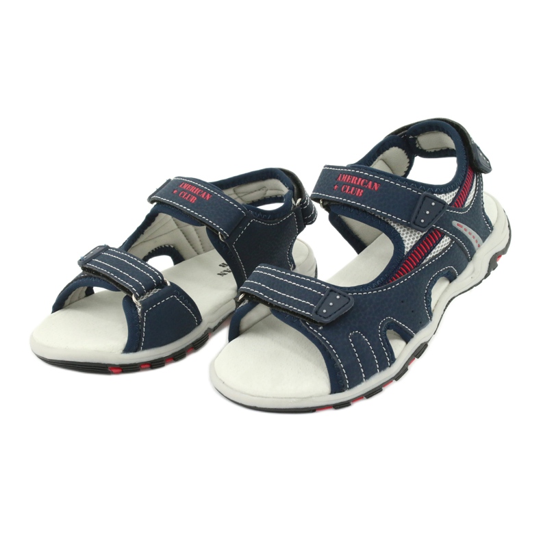 American Club Jungen Sandalen Ledereinsatz RL30/20 Marineblau 2
