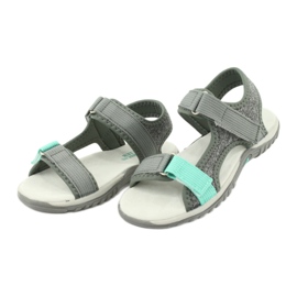 Graue American Club RL24/20-Sandalen mit Ledereinsatz 2