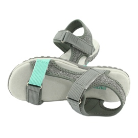 Graue American Club RL24/20-Sandalen mit Ledereinsatz 4