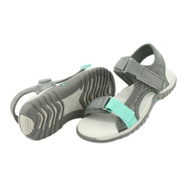 Graue American Club RL24/20-Sandalen mit Ledereinsatz 3