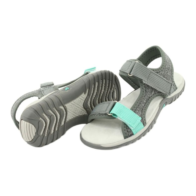 Graue American Club RL24/20-Sandalen mit Ledereinsatz 3