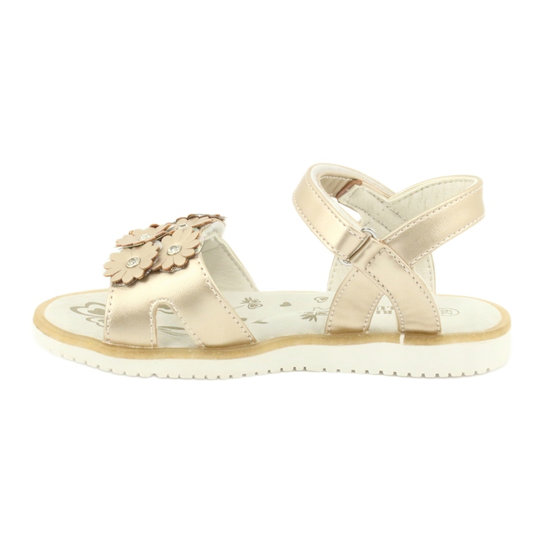 Sandalen Gold mit Blumen und Pailletten American Club XD10/20 golden 1