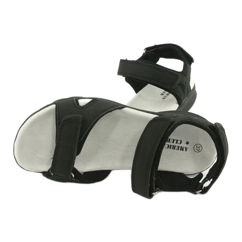 American Club HL15 / 20 schwarze Sportsandalen 4