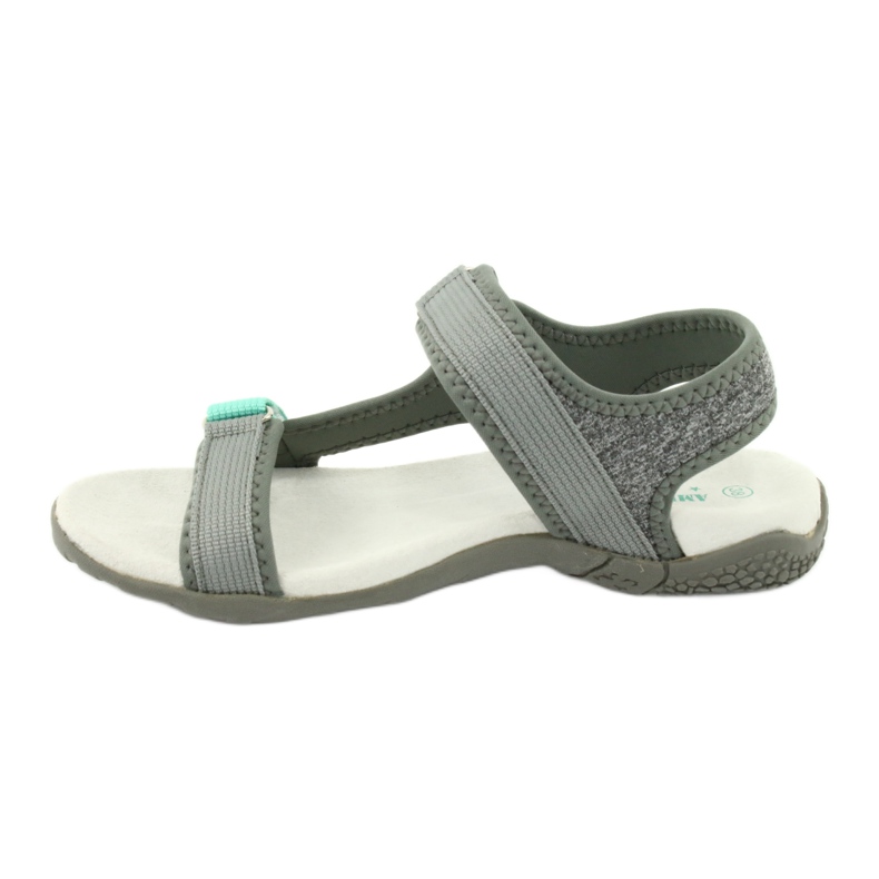 Sandalen Ledereinsatz American Club RL23 / 20 grau grün 1