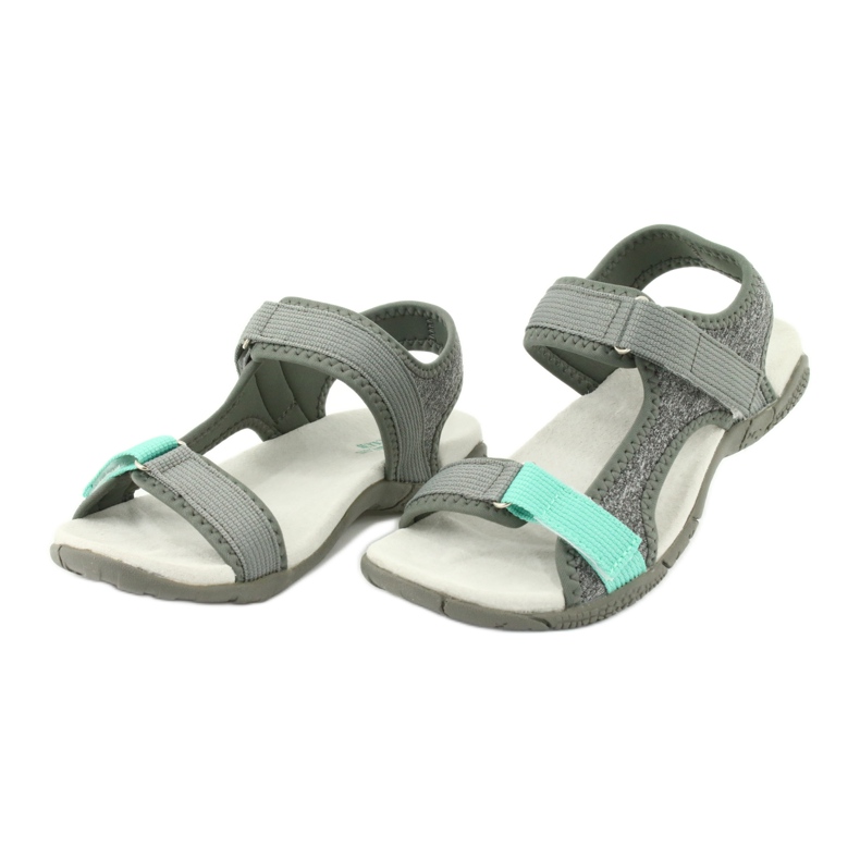 Sandalen Ledereinsatz American Club RL23 / 20 grau grün 2
