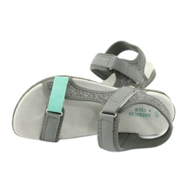 Sandalen Ledereinsatz American Club RL23 / 20 grau grün 4