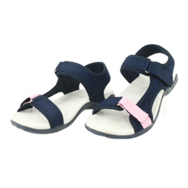Sandalen Ledereinsatz American Club RL23 / 20 navy blau rosa 2