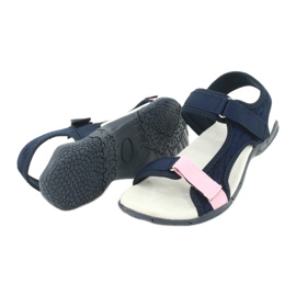 Sandalen Ledereinsatz American Club RL23 / 20 navy blau rosa 3