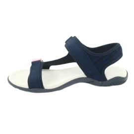 Sandalen Ledereinsatz American Club RL23 / 20 navy blau rosa 1