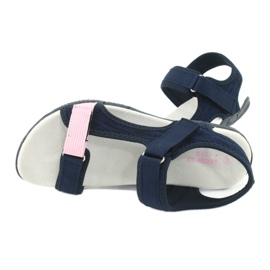 Sandalen Ledereinsatz American Club RL23 / 20 navy blau rosa 4