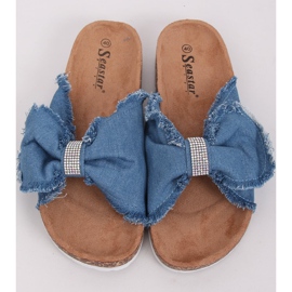 Canvas-Hausschuhe auf dem Kork BG60P Hellblau 1