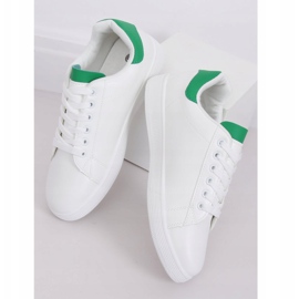 Weiße und grüne Sneakers für Damen LV101P Grün 1