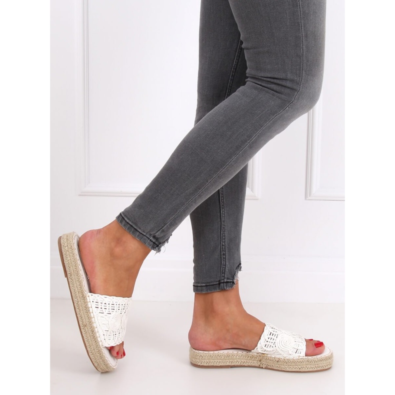 Weiße Espadrilles T353P Weiß 1