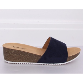 Marineblaue Hausschuhe G186P Navy 1