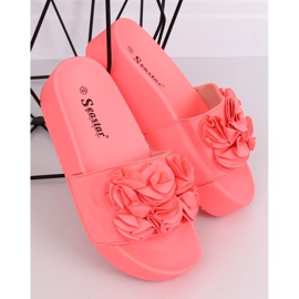 Coral CK148P Coral Slipper mit hoher Sohle rosa 1