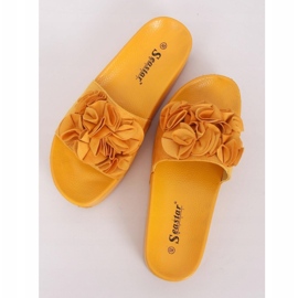 Sandalen mit hohen Sohlen CK148P Gelb orange 1