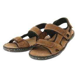 American Club CY15 / 20 Herren Sandalen mit Klettverschluss braun 3