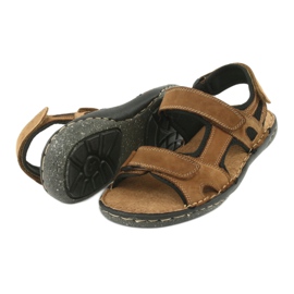 American Club CY15 / 20 Herren Sandalen mit Klettverschluss braun 4