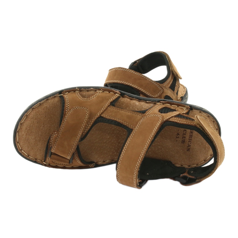 American Club CY15 / 20 Herren Sandalen mit Klettverschluss braun 5