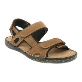 American Club CY15 / 20 Herren Sandalen mit Klettverschluss braun 1