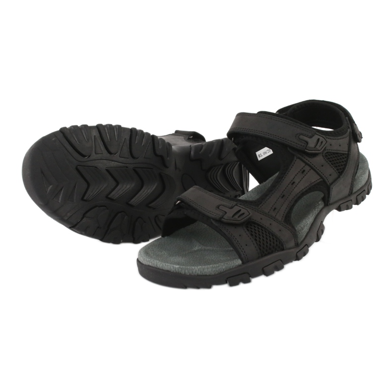 American Club American RL06 / 20 schwarze Sportsandalen 3