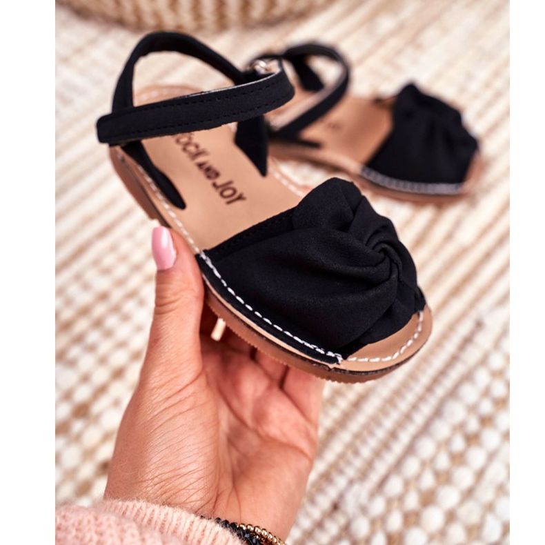 FRROCK Gelbe Goofy Klettsandalen für Kinder schwarz 2