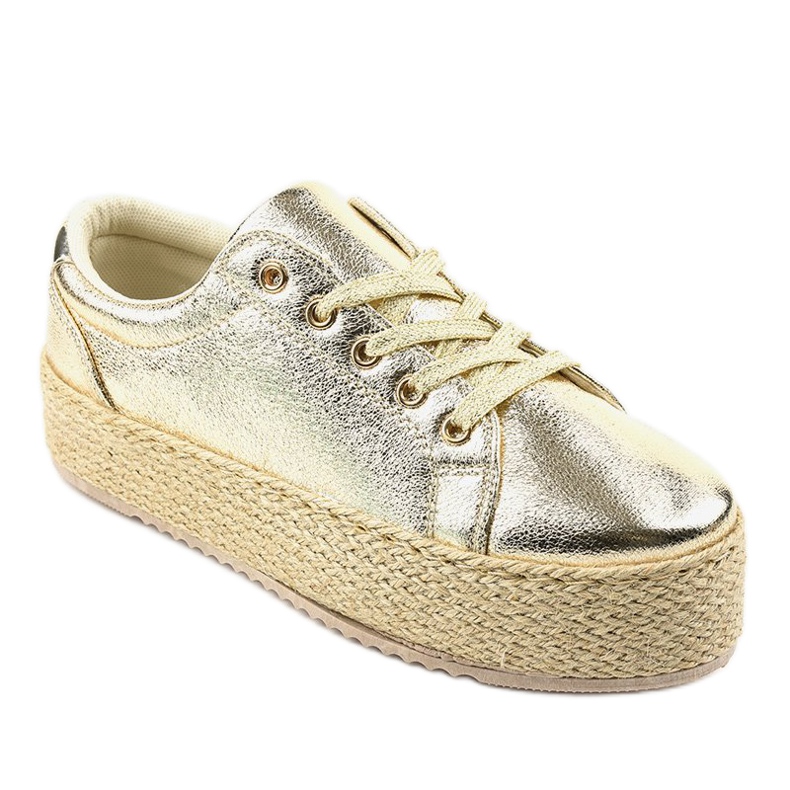 Espadrilles mit Goldschnürung 6220 golden 1
