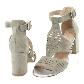 Sergio Leone SK903 Wildledersandalen grau 4