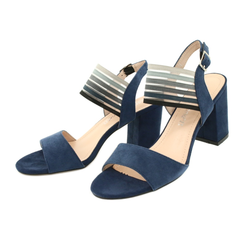 Sandalen auf dem Posten von Sergio Leone SK867 marineblau 3