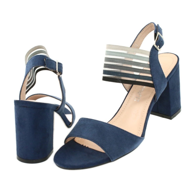 Sandalen auf dem Posten von Sergio Leone SK867 marineblau 4