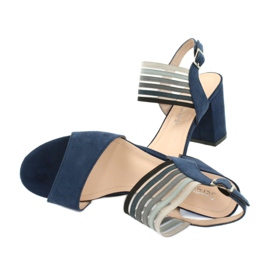 Sandalen auf dem Posten von Sergio Leone SK867 marineblau 5