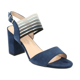 Sandalen auf dem Posten von Sergio Leone SK867 marineblau 1