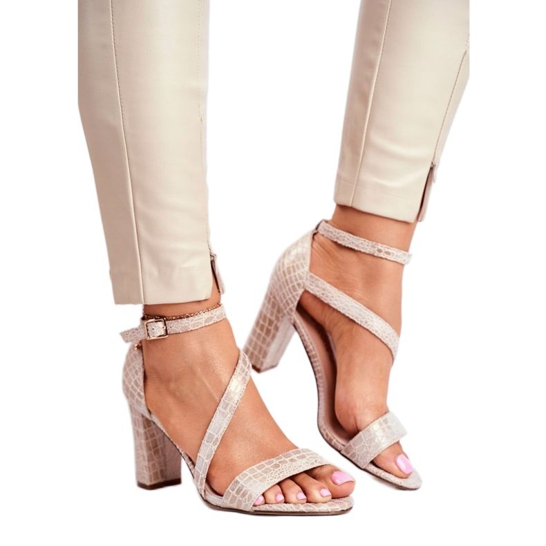 Gladiatorensandalen Sergio Leone SK870 beige golden 1