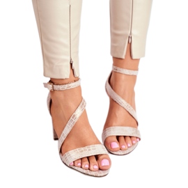 Gladiatorensandalen Sergio Leone SK870 beige golden 2