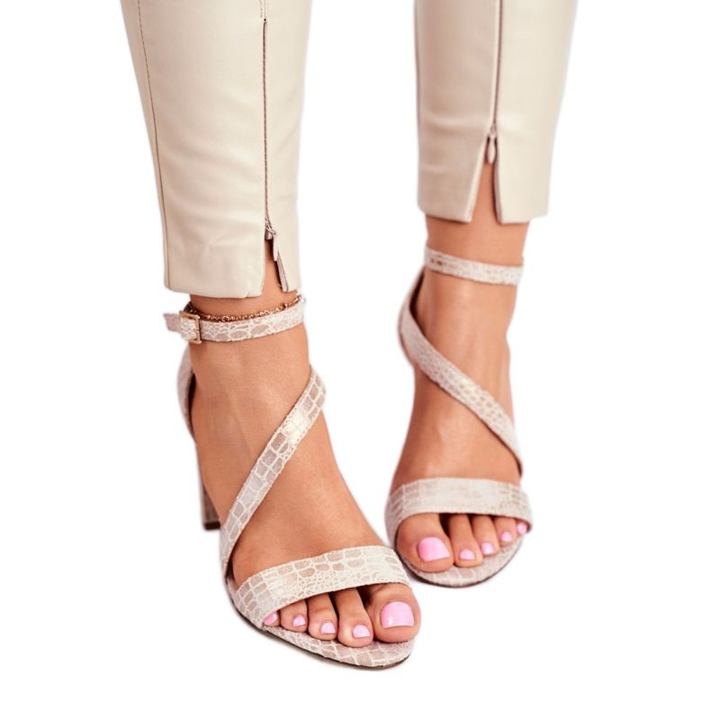 Gladiatorensandalen Sergio Leone SK870 beige golden 2