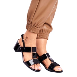 Sandalen mit niedrigem Absatz Sergio Leone SK910 schwarz 1