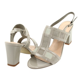 Sandalen am Pfosten von Sergio Leone SK814 Knöchel grau 4