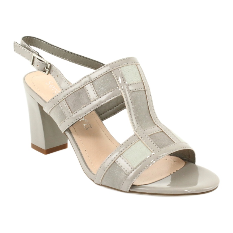 Sandalen am Pfosten von Sergio Leone SK814 Knöchel grau 1