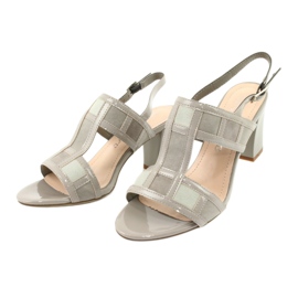 Sandalen am Pfosten von Sergio Leone SK814 Knöchel grau 3