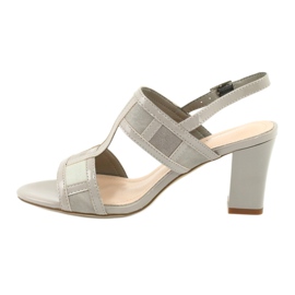 Sandalen am Pfosten von Sergio Leone SK814 Knöchel grau 2