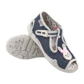 Befado Kinderschuhe 213P119 marineblau grau 3