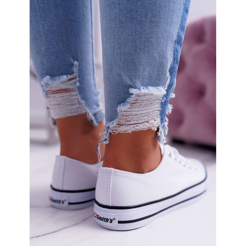 Smith's weiße niedrige Sneakers für Damen 1