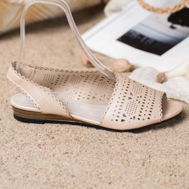 Goodin Glänzende goldene Sandalen 1