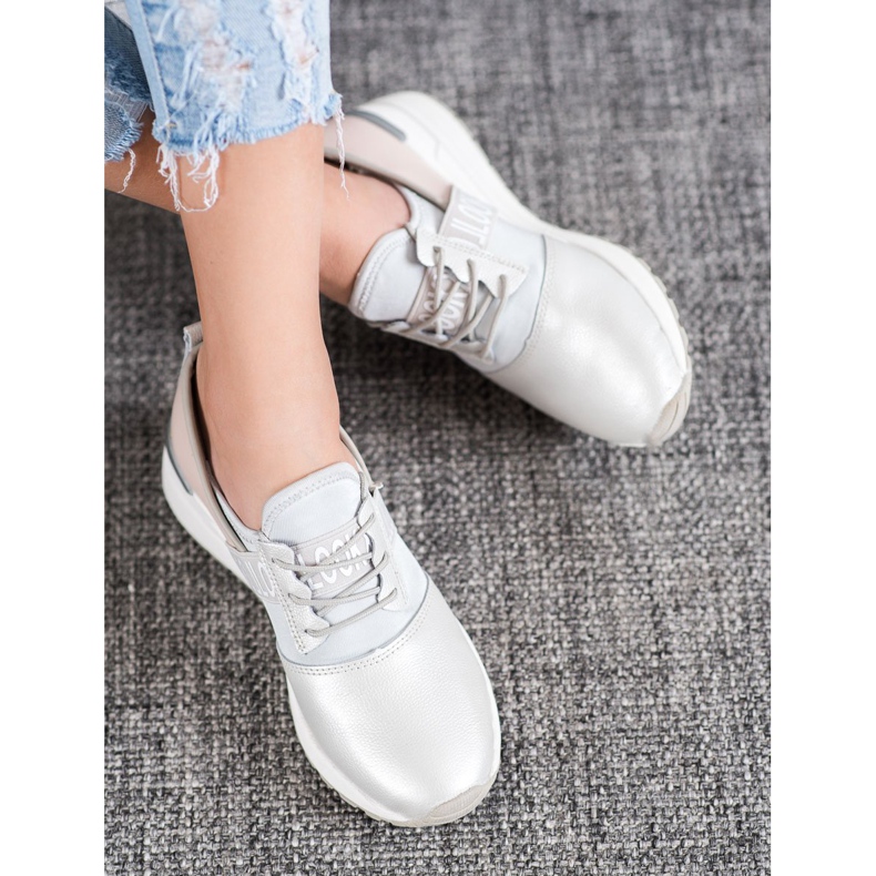 Look VINCEZA Leder-Sneakers grau 2