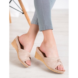 Elegante VINCEZA Glitzer Hausschuhe gelb 1