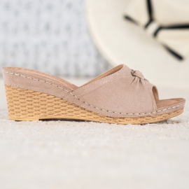 Elegante VINCEZA Glitzer Hausschuhe gelb 2