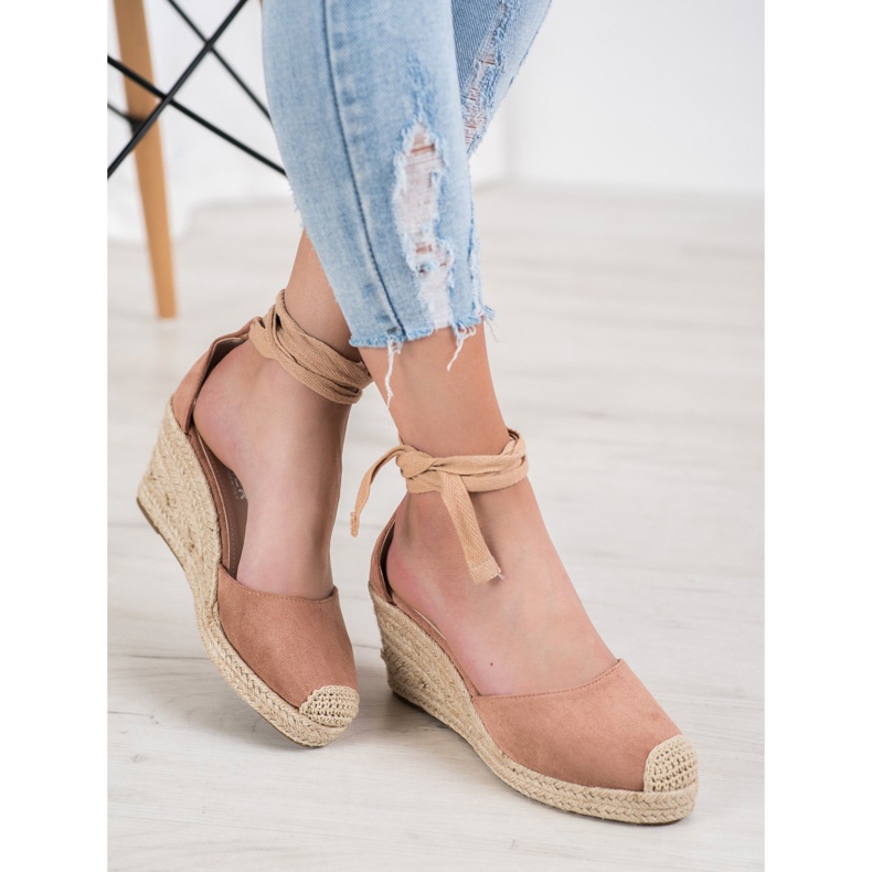 SHELOVET Keil-Espadrilles rosa 1