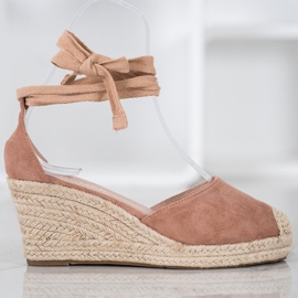 SHELOVET Keil-Espadrilles rosa 2